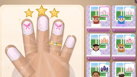 Lacquer Lane gameplay: nail studio game you can play free in your browser