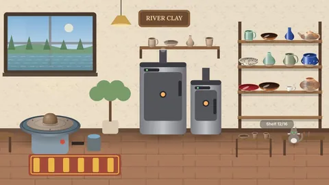 River Clay Studio gameplay: pottery game you can play free in your browser