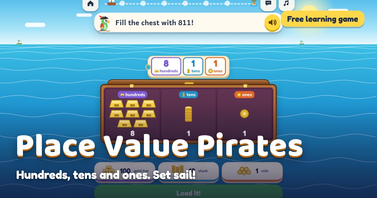 Place Value Pirates gameplay