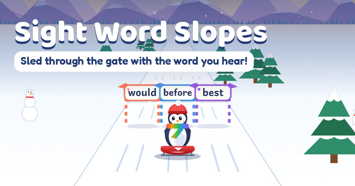 Sight Word Slopes gameplay